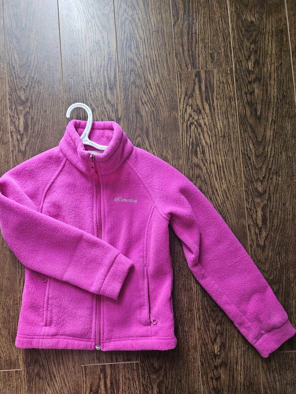 Columbia Girls' Bright Pink Fleece Zip Jacket